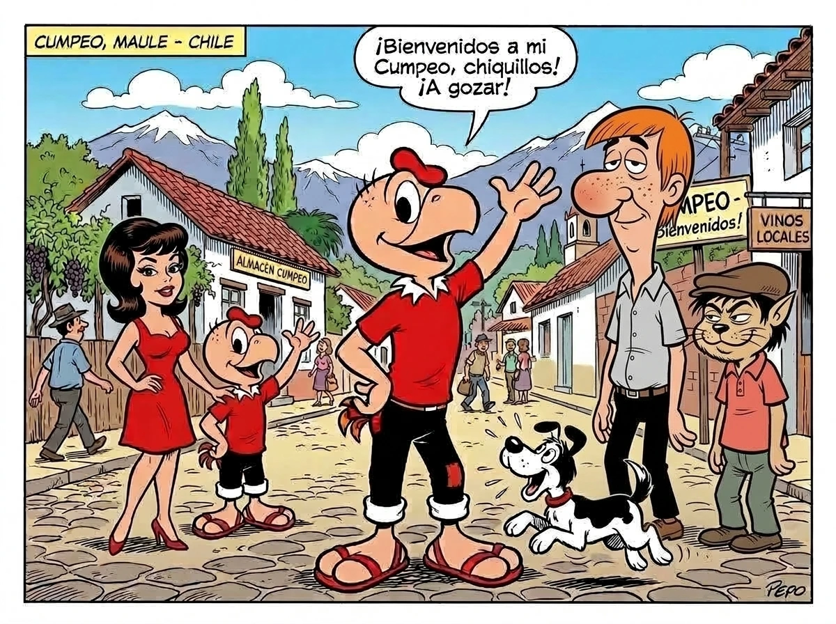 Condorito y sus amigos en Cumpeo